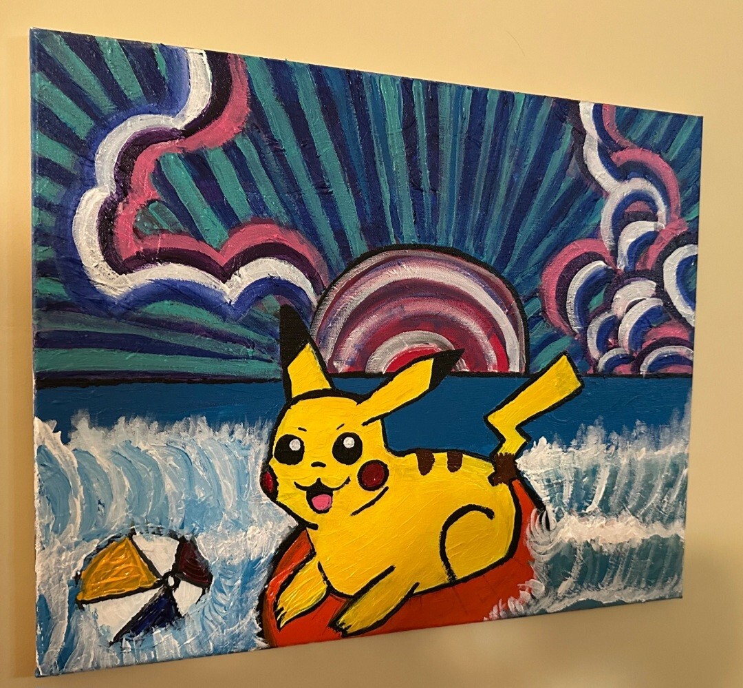 POKEMON ILLUSTRATION CONTEST PAINTINGS ON CANVAS FOR 2024 PJH STUDIOS 3 ENTRIES
