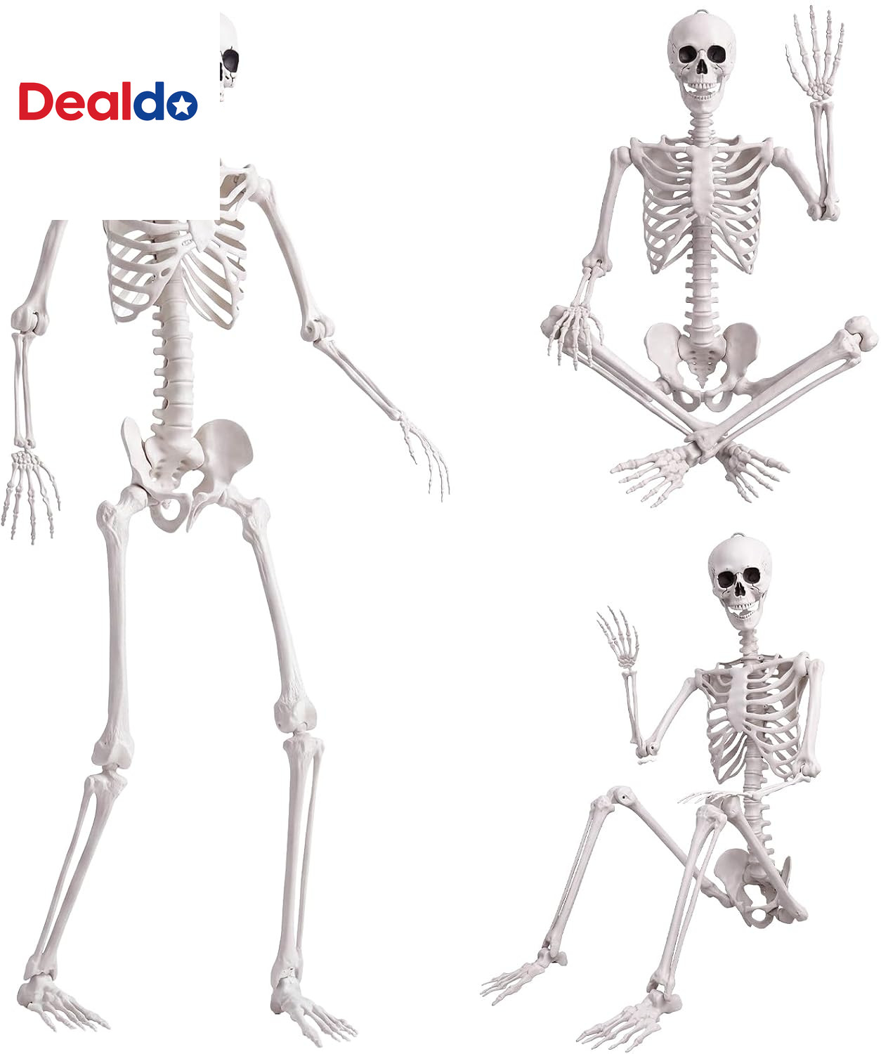7.9 FT Giant Oversized Human Plastic Skeleton Outdoor Decoration