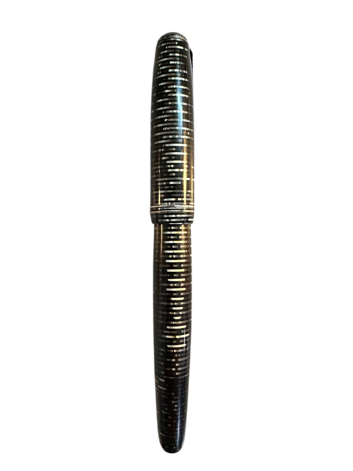 VINTAGE PARKER VACUMATIC BLACK & GOLD VACUMATIC NIB #7 FOUNTAIN PEN 1930’S