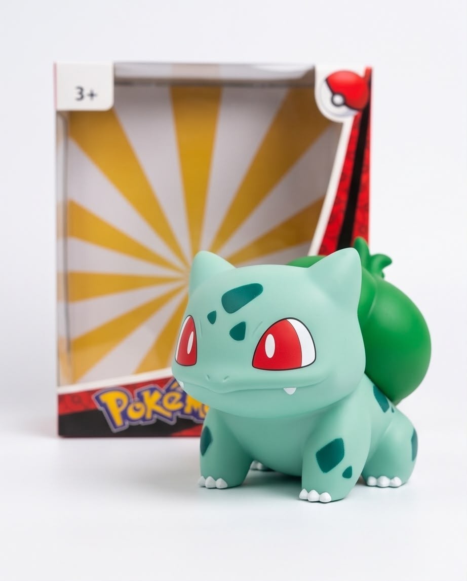 Bulbasaur Figure 4 Inch - Pokemon Monster Collectible Box 30x25cm
