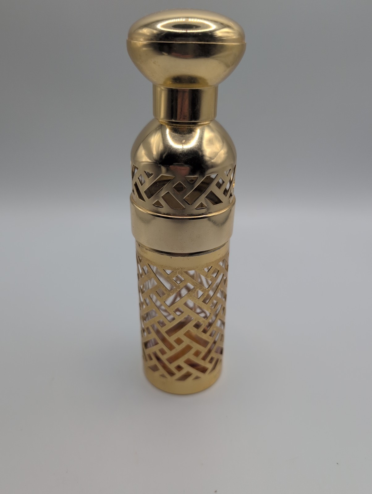 Vintage 1981 Paris  Guerlain  Metal Perfume Case With Bottle 