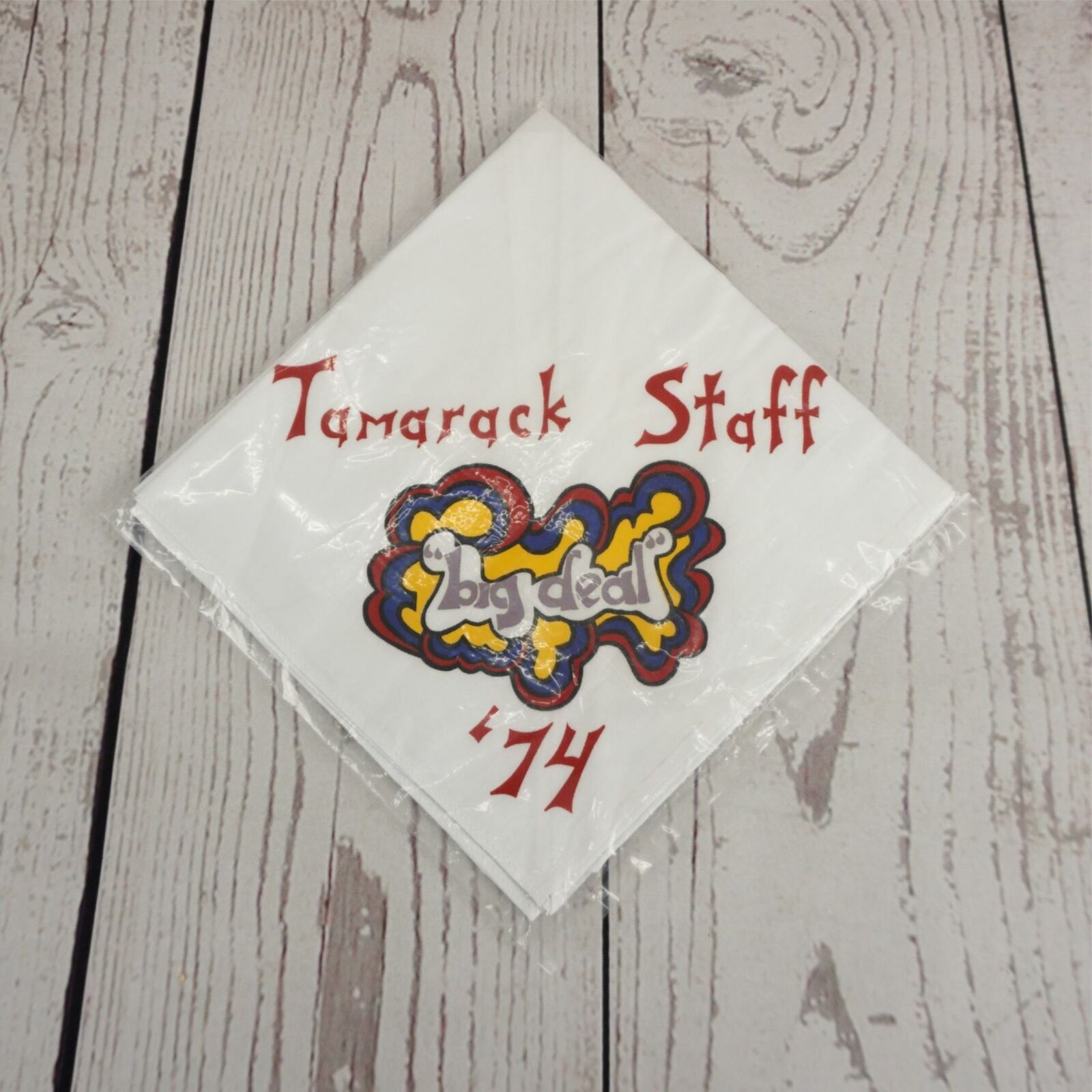 Vintage Boy Scout Neckerchief Tamarack Staff 1974 \