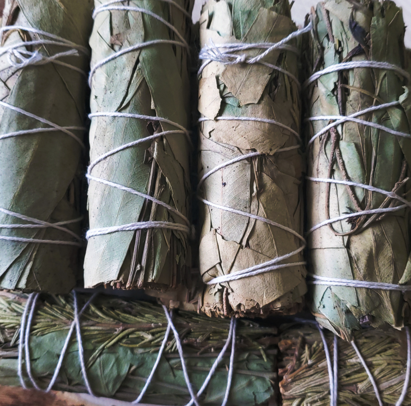 3 Pack Eucalyptus & Rosemary Smudge kit Bundle Sticks 4'' Long Dries Leaf
