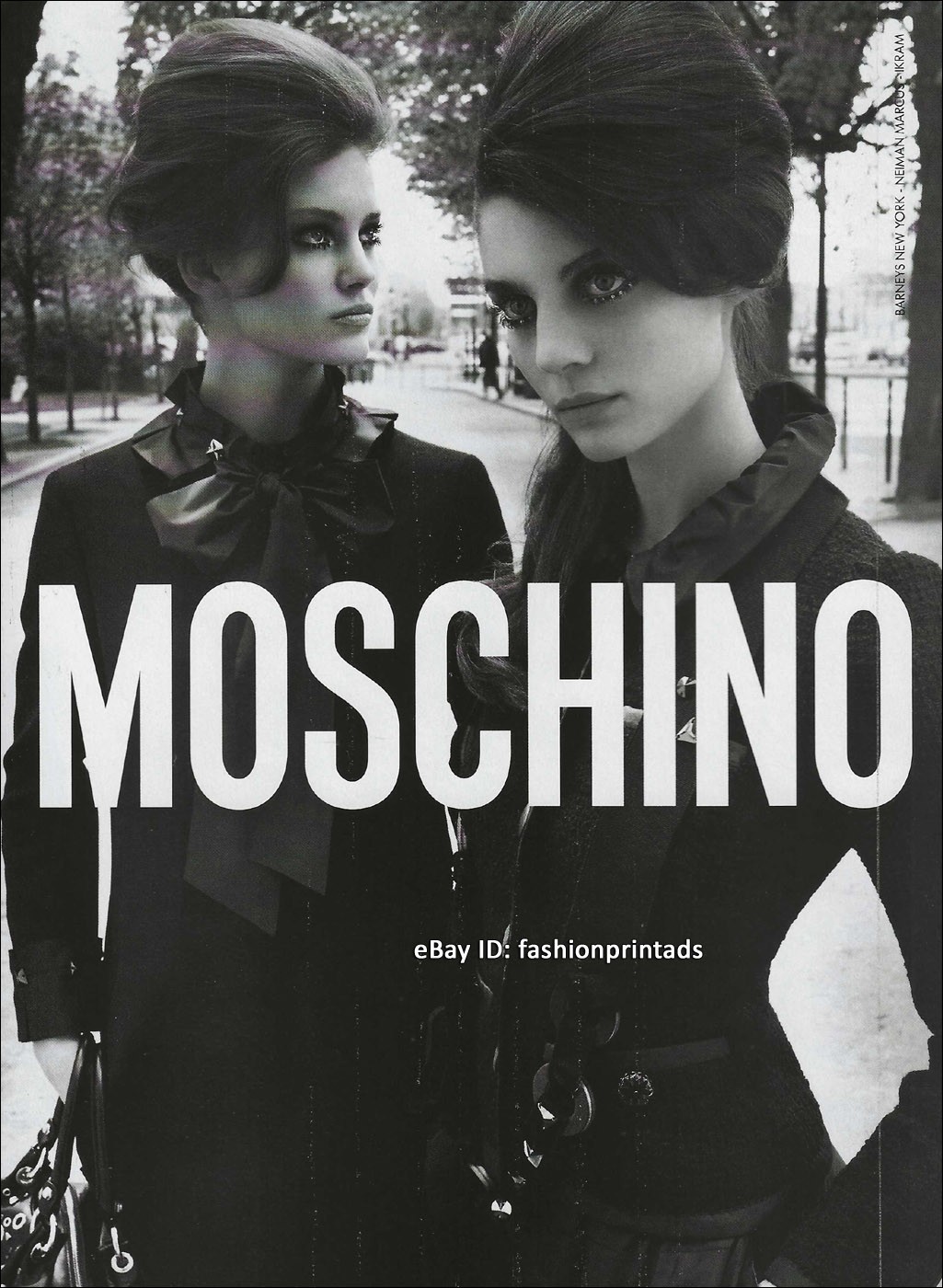 vintage MOSCHINO 1-Page PRINT AD Fall 2005 MARINA PEREZ Charlott Cordes