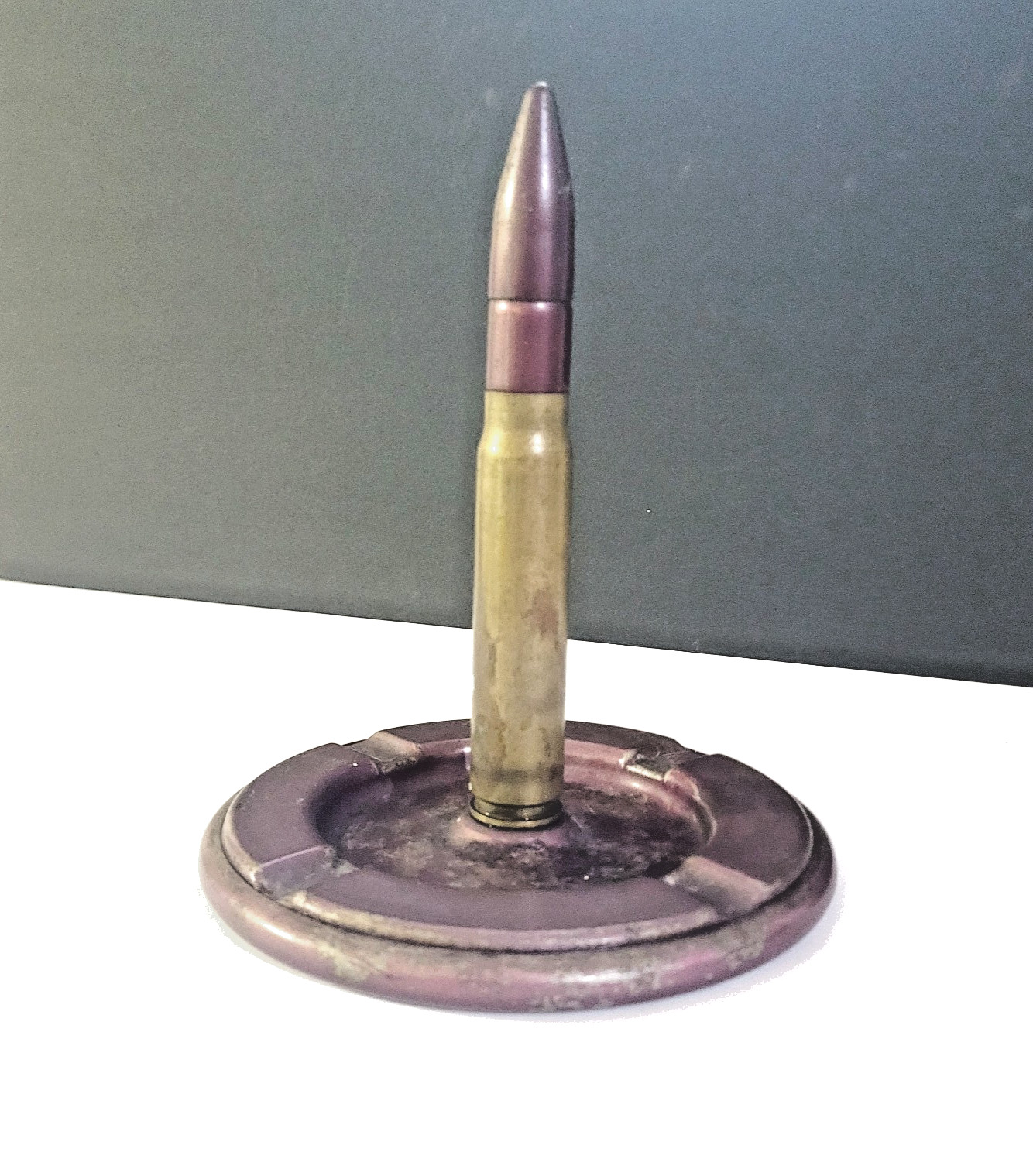 Vintage Stoner Mfg. Corp. World War 2 20mm Cannon Lighter & Ashtray Military