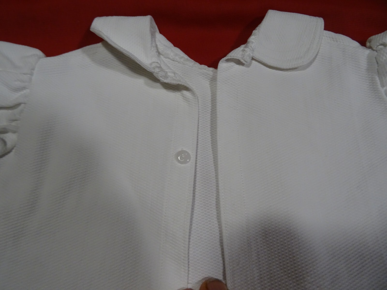 lot of 2 antique clothes, vintage white handmade baby, doll bra etc.