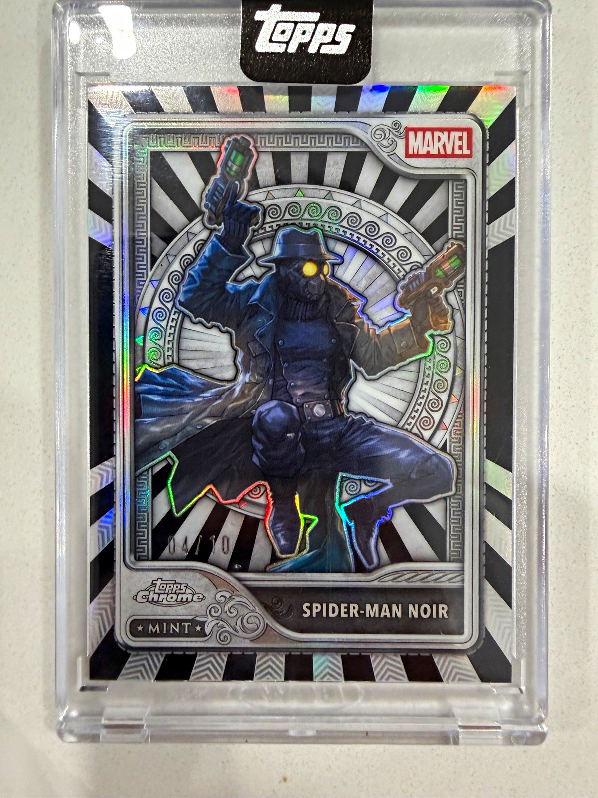Topps 2026 Mint Marvel Spider-Man Spider-Man Noir Silver Parallel Card #67