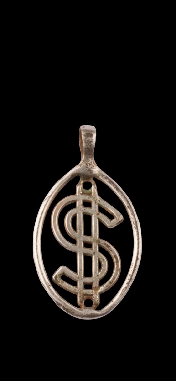 Antique Ww2 Era United States Money Symbol Dollar Sign Rare Pendant Unique