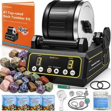 KoolStone Premium Rock Tumbler Kit 2.5lb 9-Day Timer 3 Speeds New Sealed picture