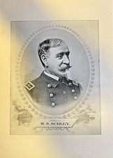 1899 Vintage Illustration Admiral Winfield Scott Schley Spanish American War picture