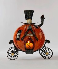 Halloween Pumpkin Carriage Candle Holder Decor 15