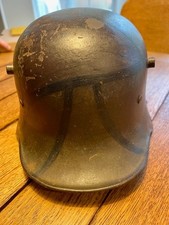 Original WWI Imperial German M16/17 Ludendorff Camouflage Helmet picture