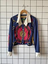 90s Vintage Womens MOSCHINO Shirt Blouse Cheap Chic Heart Graphic Top Size 10 picture