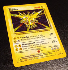 Pokémon TCG Zapdos 16/102 Base Set Holo English 1999 Wizards MP picture