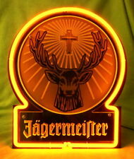 New JAGERMEISTER German 3D Carved Neon Sign Light Lamp 14