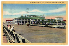 Vintage Postcard 1946 Belhaven Hotel & Boardwalk, Rehoboth Beach, Delaware (DE) picture
