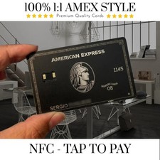 Customized NFC American Express Black Centurion - Custom AMEX TAP TO PAY Card picture