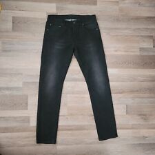 Alexander McQueen Slim Fit Jeans Men's 50 (34x33) Black Hide Patch Made In Italy picture