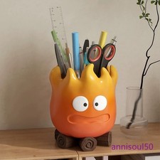 Calcifer Cute Pen Holder Student Office Desktop Storage Box Ornament Gift 13cm picture