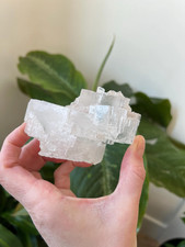 Large Clear Cubic Phantom Halite –10.1oz - Geometric  Crystal Cluster – Morocco picture