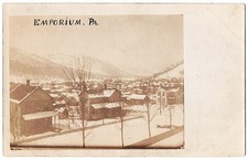 real photo Emporium PA - Aerial View antique postcard RPPC picture