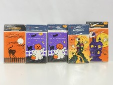 Vtg 90s Halloween Party Invitations Black Cat Pumpkins American Greetings 24 New picture