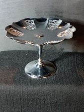 1930s Vintage Farber Bros Krome Kraft Pedestal Candy Dish Art Deco Chrome 🍬 🍽️ picture
