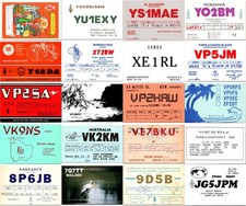 DX Mix QSL XT2BW VK9LM 9D5B 53 Vintage Ham Radio Cards Lot N04 picture