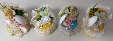 Vtg  Lot 4 Matching Pin Cushions for Crafts Favors Handmade From Tunafish Cans picture