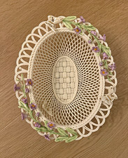 Belleek 2026 Annual Irish Flax Basket Porcelain Flowers Butterflies Ireland 4792 picture