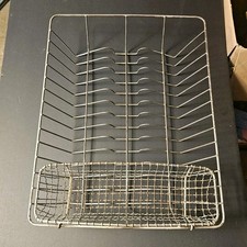 Vintage Wire Dish Drying Rack Primitive Farmhouse Rust Metal Drainer Basket picture