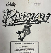 Bally Radical Pinball Machine Game Manual Schematics picture