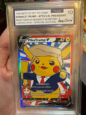 PokéTGGuy PikaTrump V #470 2024 Pikachu Donald Trump Limited Run Special picture