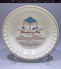 Royal China Blueberry Pie Recipe Plate Country Harvest Deep Dish Vintage 1983 US picture