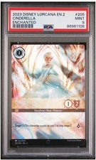Lorcana Rise of Floodborn Cinderella Ballroom Sensation 205/204 Enchanted PSA 9 picture