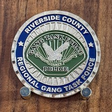 Riverside County Regional Gang Task Force Police Challenge Coin  W#29 picture