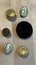 7x Vintage Nautical Anchor Buttons Mixed Lot Brass Gold Tone Black Sewing Craft picture