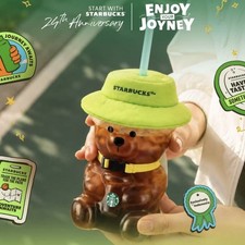 New Starbucks Exclusive 2026  24th Anniversary Bearista Glass Straw Cup picture