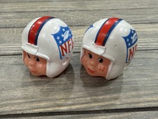 Vintage 1976 NFL Properties Football Helmet Head Figurine Banks Lot of 2 RARE picture