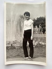Beautiful girl pretty attractive young woman smiles Vintage Photo picture