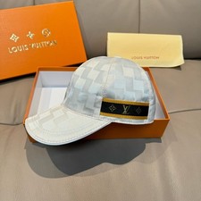 Louis Damier White Baseball Cap Unisex Adjustable Logo Hat With Box picture