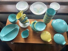 Large Lot of Vintage Russell Wright Gay Time/ Ribbon Pattern Melamine Dishes picture
