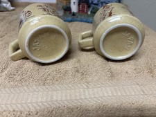 Vintage Hillbilly MA & PA Stoneware Mugs – Made in Japan – Rustic Humor Set picture