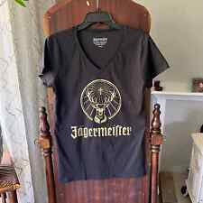 New Jager Jagermeister Large V-neck women’s T-shirt black gold picture