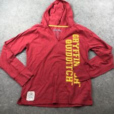 Harry Potter Pullover Womens XL Maroon Yellow Gryffindor Quidditch Hooded Shirt picture