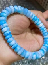 Genuine Natural Larimar Crystal  Stone Bead Women Stretch Bracelet 8mm picture