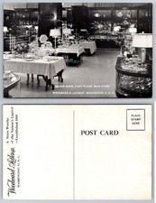 Woodward & Lothrop Washington DC Silver Room Department Store Interior Postcard picture