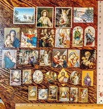 Miniature Lot of 30 Vintage Holy Pictures Bible Markers Lithographs Italy  picture
