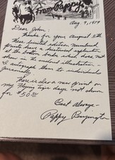 Pappy Boyington Handwritten Signed Letter 1979 VMF-214 Black Sheep Ace WWII picture