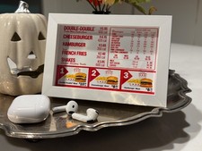 RARE In-N-Out Burgers Mini Menu POSTER 4x6  (framed) RP Promo MANCAVE GIFT DESK picture